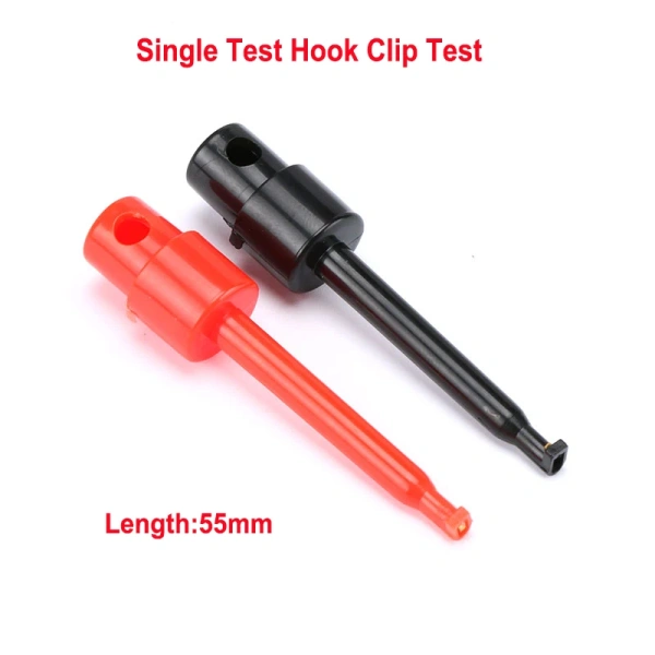 Mini Single Test Hook Clip 55mm/43mm Length for Electronic Testing IC Grabber Large Size Clip Hook Test Clip
