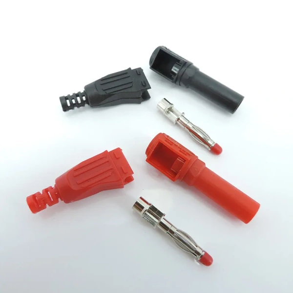 4mm Banana Male Right Angle Insulation Wire Solder socket Type DIY Plug cable Connectors Multimeter Test lead