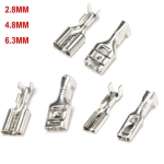 Plug Spring Terminal 2.8mm 4.8mm 6.3mm Cold-press Terminal Copper 2.8MM 4.8MM 6.3MM Insert Spring Cold-pressed Terminal