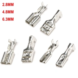 Plug Spring Terminal 2.8mm 4.8mm 6.3mm Cold-press Terminal Copper 2.8MM 4.8MM 6.3MM Insert Spring Cold-pressed Terminal