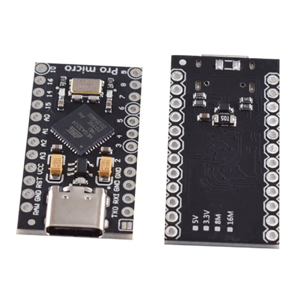 ATmega32U4 Micro USB/Type-C Pro Micro Board with 2 Row Pin Header Pro USB Type-C Micro-Controller Board for Leonardo USB Board