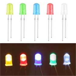 5mm White LED Diode Lights DC 3V 20mA Round Clear Lens Electronics Components Light Emitting Diodes LED Light Bulbs