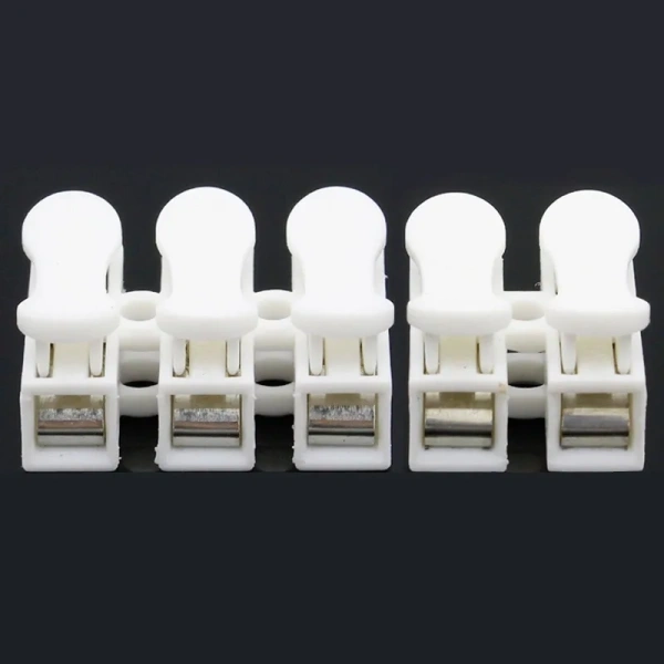 CH-2 CH-3 Spring Wire Quick Connector 2P 3P Electrical Crimp Terminals Block Splice Cable Clamp Easy Fit Led Strip