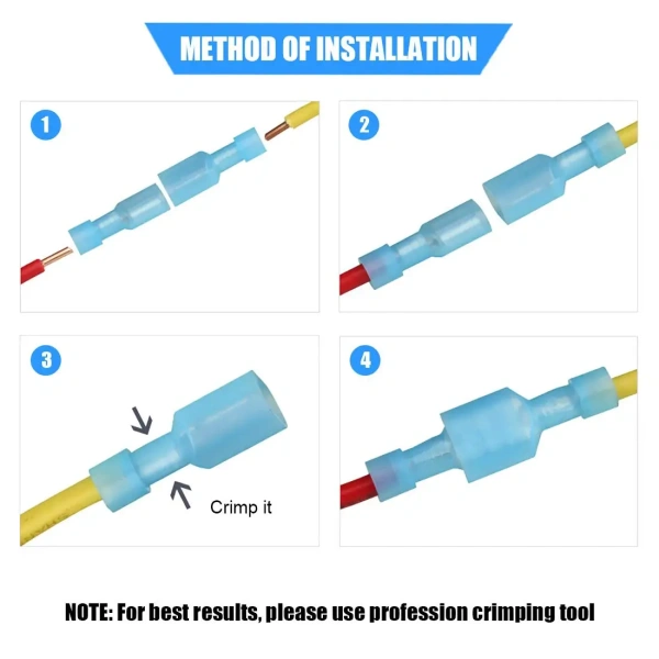 NYLON Male Female Fully Insulated Spade joint Cable Wire Connector Wiring Cable Plug Crimp Terminals FDFN MDFN