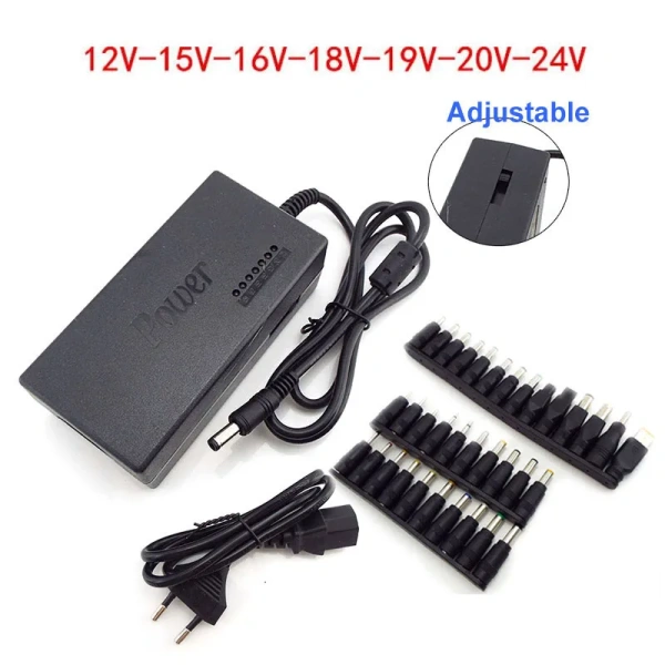 AC TO DC 12V 15v 16v 18v 19v 24VAdjustable Universal Power supply Charger Adapter 96W DC converter For pc Laptops Eu US uk AU p1