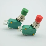 3 Pins Red green Signal PushButton Switch 16A 125V/250V AC Momentary SPDT 1 NO 1 NC reset Switch DS438 KW3-0Z-2