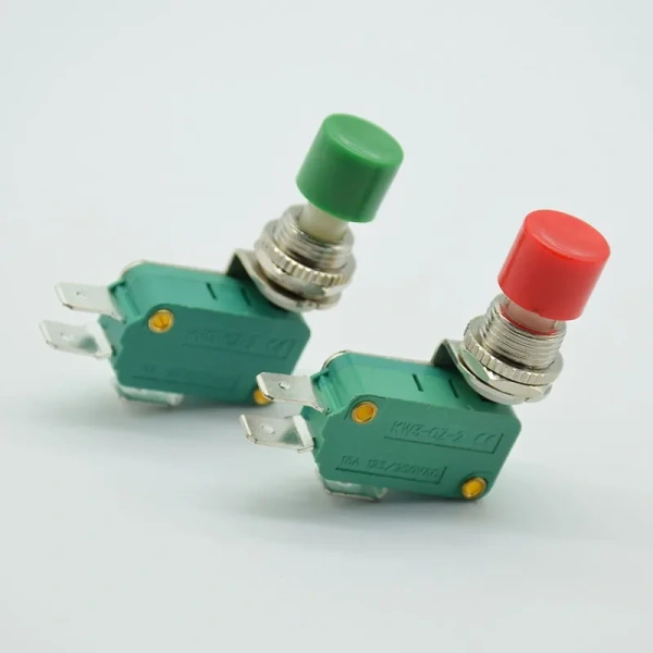 3 Pins Red green Signal PushButton Switch 16A 125V/250V AC Momentary SPDT 1 NO 1 NC reset Switch DS438 KW3-0Z-2