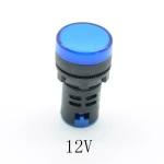 12V 24V 110V 220V 22mm Panel Mount LED Power Indicator Pilot Signal Light Lamp red blue green white yellow lamp