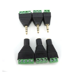2/3/4 Pole Section 3.5mm audio Male female jack mono stereo connector DC free screw interface terminal block channel plug p