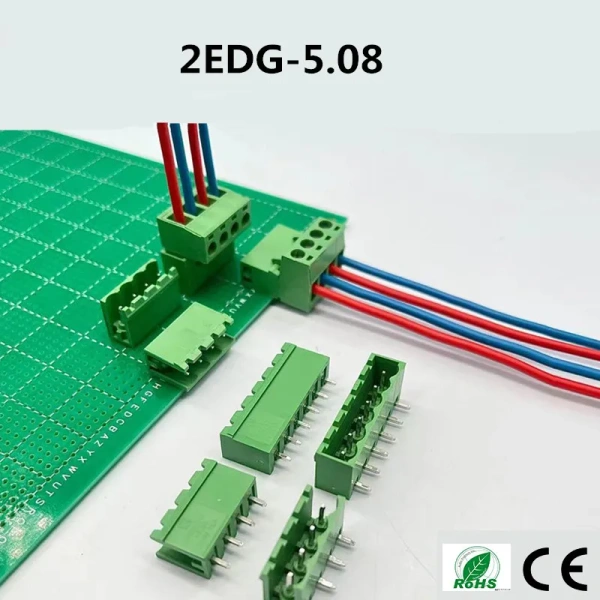 2.54mm 5.08mm pitch 15EDG KF2EDG 3.5mm 3.81mm PCB Screw Terminal Block 2-12Pin Male Plug Female Socket Pin Header Wire Connector