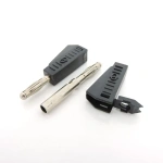 red black 4mm Banana male Plug Safety Retractable Stackable Solder In line DIY assembly Test leads connectors p1
