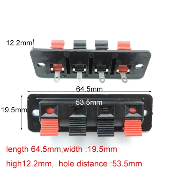 Connector Terminal 2P 4P Positions Push In Jack Spring Load Audio power supply Speaker Breadboard Clips switch button p1