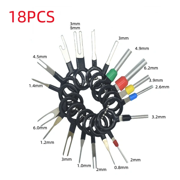 3/11/18pcs Terminal Removal Tool Wire Plug Connector Extractor Puller Release Pin Crimp Extractor Kit For Car Plug Repair Tool