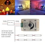 LED Dimmer Switch Stepless Dimming Knob Monochromatic Dimmer Controller LED Module Replacement Parts Accessories