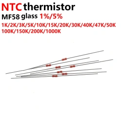Thermal Resistor NTC MF58 3950 B 5% 1% 1K 2K 5K 10K 20K 50K 100K 200K 500K 1M ohm Thermistor Sensor