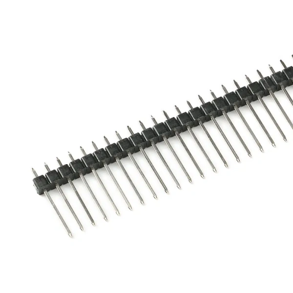 2.54mm Single Row Male 40Pin Connector Header copper needle 17mm straight needle1x40Pin Breakable Pin Connector
