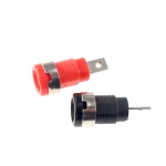 4mm Red&Black Banana Socket Professional Binding Post Nut Banana Plug Jack Connector Nickel Plated For 4mm