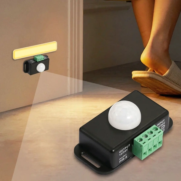 DC 12V 24V 6A Infrared PIR Motion Sensor Detector Switch Automatic PIR Motion Sensor Light Switch for LED Strip Light Lamp