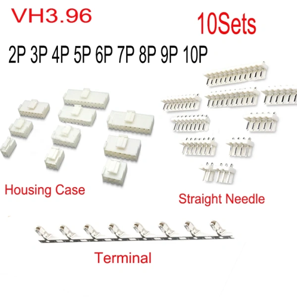 VH3.96 3.96MM 2P 3P 4P 5P 6P 7P 8Pin Male Straight Needle Plug + Female Housing Case + Terminals Pin Connector
