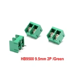 9.5mm Pitch B9500-9.5 2P 3P Fence Type Spliced 300V/30A PCB Screw Connector Terminal Block Connector Green