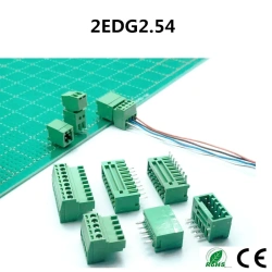 2.54mm 5.08mm pitch 15EDG KF2EDG 3.5mm 3.81mm PCB Screw Terminal Block 2-12Pin Male Plug Female Socket Pin Header Wire Connector