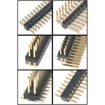1.27mm 1*40 2*40 2x50 Pin Header Male Pitch Male Single/Double Row Pin Header Strip Gold Plated Copper Connector