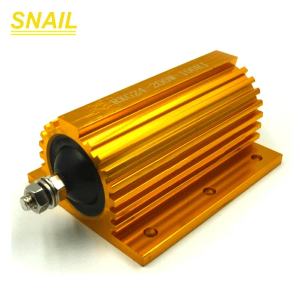 RXG24 Aluminum housed resistor,golden aluminum shell resistor.100w 150w 200w 250w 300w 500w,Discharge resistor,Decoding resistor