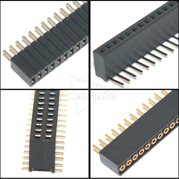 1.27mm 1*40 2*40 2x50 Pin Header Male Pitch Male Single/Double Row Pin Header Strip Gold Plated Copper Connector