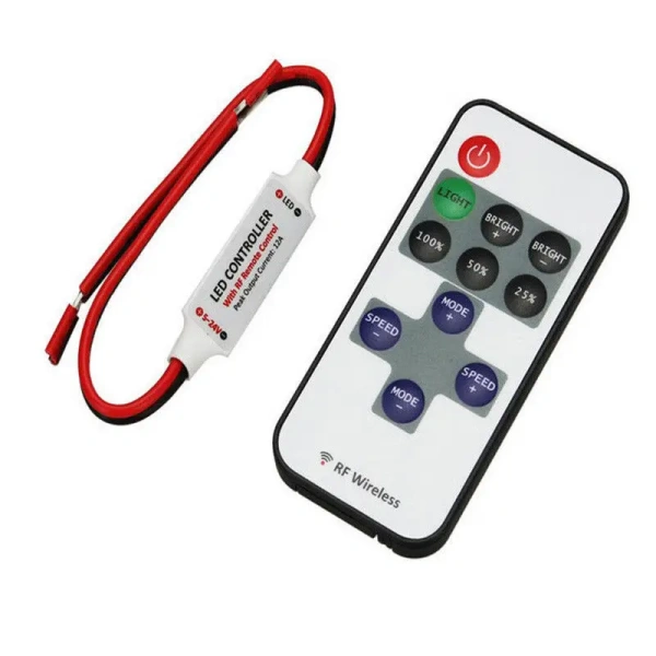 11key LED strip controller Mini Dimmer RF Remote 5-24v For 5630 2835 5050 Single Color LED strip 1-10PCS