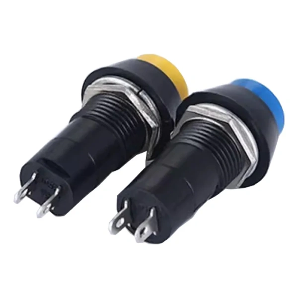 PBS-11A PBS-11B 12mm self-locking Self-Recovery Plastic Push Button Switch momentary 3A 250V AC 2PIN 6Color