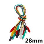 Color Alligator Clip Electric DIY Small Battery Power Cord Sheath Electric Clamp Double Head Test Clamp.28mm35mm45mm 50cm