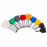 Insulated Ferrules Cord End Crimp Terminal Double Wire Connector Pin Electrical Cable Connector TE7508 TE2508