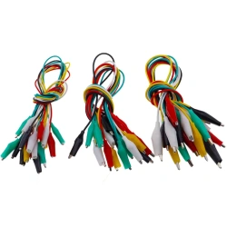 Color Alligator Clip Electric DIY Small Battery Power Cord Sheath Electric Clamp Double Head Test Clamp.28mm35mm45mm 50cm