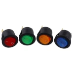 KCD1 5V-12V / 220v ON/OFF Round Rocker Switch LED illuminated Car Dashboard Dash Boat Van With light
