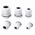 Waterproof Cable Gland 10pcs Cable entry IP68 PG7 for 3-6.5mm PG9 PG11 PG13.5 PG16 PG19/21/ White Black Nylon Plastic Connector