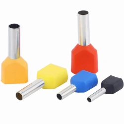 Insulated Ferrules Cord End Crimp Terminal Double Wire Connector Pin Electrical Cable Connector TE7508 TE2508
