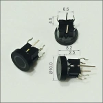 6X6X7.2mm Momentary Tact Button LED 3V Adding Caps H=8.2mm 6Pin DIP Tactical Keyboard Mini Push Button Press Button