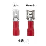 Female Male Crimp Terminal 2.8mm 4.8mm 6.3mm Insulated Spade Wire Connector Electrical Wire Cable Plug