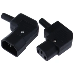IEC 320 C13 Power Plug 10A 250V Power Cable Connector Assembly Connector, 90 Degree Angled C13 Female AC Adapter IEC 320 C13 Po