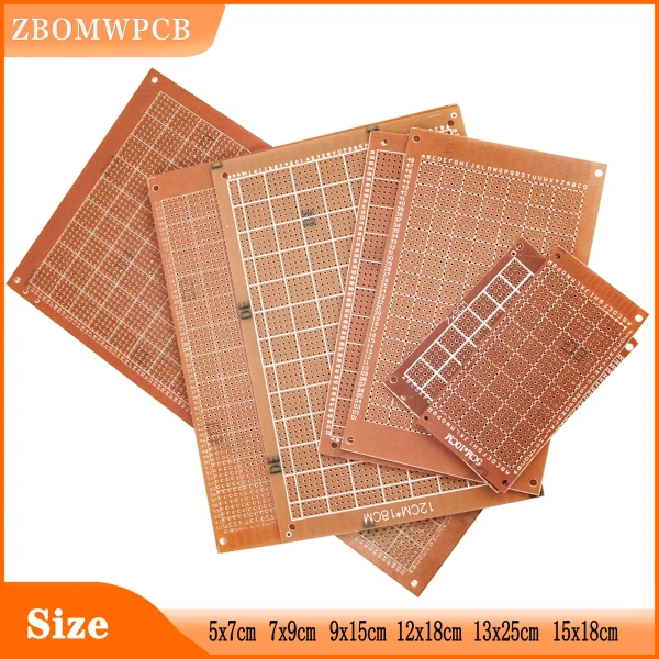 Prototype Paper PCB Universal Board Single Sided Matrix Circuit Boards DIY Experiment 5x7 7x9 9x15 12x18 13x25 15x18