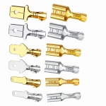 2.8/4.8/6.3mm Female and Male Crimp Terminal Brass Car Speaker Electric Wire Connectors And Insulating Sheath
