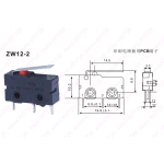 Micro Switch 10mm x 20mm Limit Switch 3 Pin/2 Pin 5A 250VAC ZW12 Series Tact Switch On Off