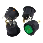 KCD1 5V-12V / 220v ON/OFF Round Rocker Switch LED illuminated Car Dashboard Dash Boat Van With light