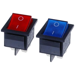 KCD4 Latching Rocker Switch Power Switch ON-OFF 2 Position I/O 4 Pins Electrical equipment with Light 16A 250VAC 20A 125VAC