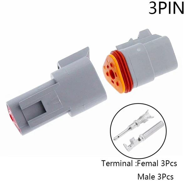 DT 2 3 4 6 8 12 Pin Auto Waterproof Connector Automotive Sealed Electric Male And Female Plug DT06-2S DT04-2P