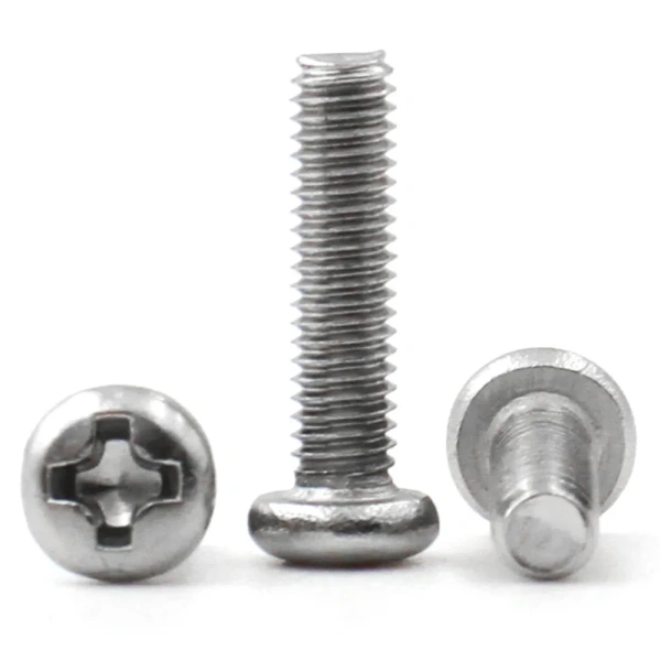 304 Stainless steel M2 M2.5 M3 M3.5 M4 M5 M6 M8 Round Pan Head Phillips Machine Screw Button Head Cap Cross Bolt