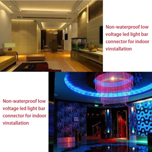 LED Strip Connector 8mm 2 Pin 3528 5050 Single Color Solderless PCB Board Wire Free Welding Connectors LED Accessories