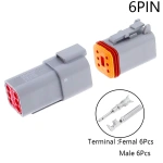 DT 2 3 4 6 8 12 Pin Auto Waterproof Connector Automotive Sealed Electric Male And Female Plug DT06-2S DT04-2P