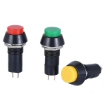 PBS-11A PBS-11B 12mm self-locking Self-Recovery Plastic Push Button Switch momentary 3A 250V AC 2PIN 6Color