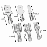 2.8/4.8/6.3mm Female and Male Crimp Terminal Brass Car Speaker Electric Wire Connectors And Insulating Sheath